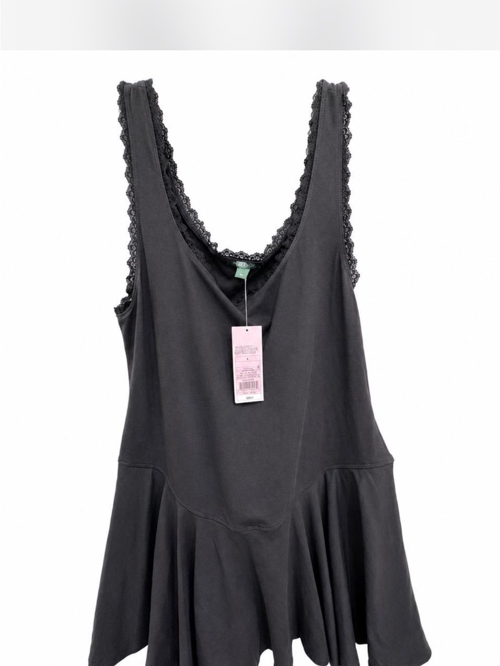 wild fable Black Lace-Trim Romper